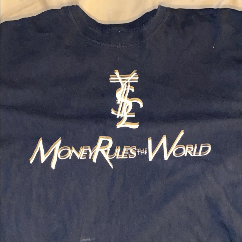 Money rules the world tee shirt